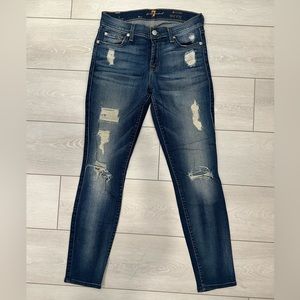 7 for all mankind ankle skinny jeans